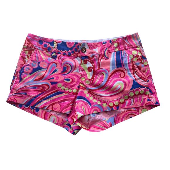Lily Pulitzer The Walsh Short Cotton in Pink/ Blue Print Size 4 - Picture 1 of 6